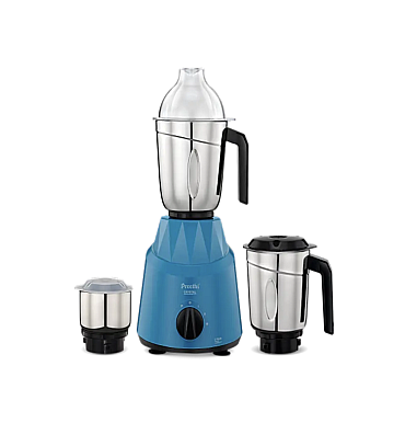 Preethi Crystal Mixer Grinder 500 Watt with 3 Jars (Blue)